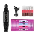 Fresa per unghie USB nera portatile da 3000-20000 giri/min con sei punte incluse - USB Aggiornato/Scatola a Colori / Nero