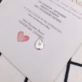 Silver teardrop starburst pendant with cubic zirconia inlay on a decorative card - 11# Silver Teardrop Starburst