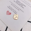 Golden crescent moon and heart pendant with sparkling zircon stones for DIY jewelry - 14# Gold Irregular Moon