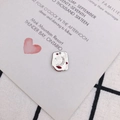 Silver crescent moon pendant with cubic zirconia stones on an irregular wave charm - 13# Silver Irregular Moon