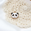 Colgante de panda en aleación dorada con esmalte blanco y negro para joyas - 5# Cabeza de Panda