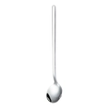 Polished silver 304 stainless steel long handle round spoon with a sleek metallic finish - 304 Round Spoon-Silver