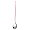 304 stainless steel dessert spoon featuring a pink matte handle for stylish dining - 304 Round Spoon-Pink Silver