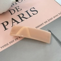 8.5cm minimalist nude pink acetate hair clip with fine gold shimmer for women - Shimmer Pink