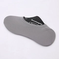 Chaussettes invisibles en velours gris pour hommes avec silicone antidérapant - Taille unique / Gris