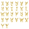 Conjunto de collares de acero inoxidable dorado con 26 colgantes de letras del alfabeto - Letra A / Dorado