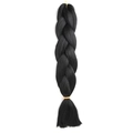 Single pack of jet black jumbo braid hair extensions made of high-quality synthetic fiber - 1B (Off Black)