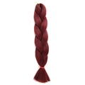 Deep red jumbo braid synthetic hair extensions in a solid color for braided styles - 118# (Dark Red)