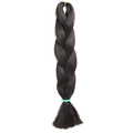 Dunkelbraune Jumbo Braid Kunsthaarverlängerung mit Goldring und blauem Band - 2# (Dunkelstes Braun)