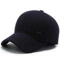 Gorra de béisbol de invierno para hombre en lana azul marino con orejeras térmicas - Azul Marino