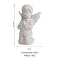 White resin praying boy angel figurine home decor, height 11cm, width 7cm, 130g - Praying Little Angel (Boy)