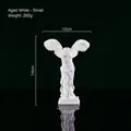 Distressed white small Winged Victory of Samothrace resin statue home decor 14cm - Distressed White - Small