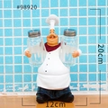 Retro Amerikaanse chef-kok kruidenrek met twee glazen potten voor keuken decoratie - Kok Kruidenpotjeshouder