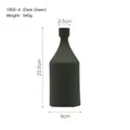 Modern Morandi dark green matte ceramic flower vase with slender neck design, 22.5cm height - 9x22.5cm / Dark Green