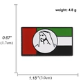 Zinc alloy UAE flag lapel pin with portrait, rectangular size 3.0 x 1.7cm and 4.8g weight - UAE Dubai 3