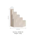Vase en céramique crème mat au design géométrique moderne avec escaliers décalés - Escalier géométrique / Milky blanc