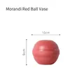 Vase sphérique en céramique rouge Morandi, finition mate pour décor moderne, 10x9cm - Vase Sphérique Rouge