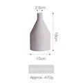 Jarrón de cerámica mate albaricoque blanco minimalista altura 18cm decoración hogar - Albaricoque Blanco - Textura Esmalte CSML026