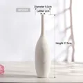 HP009 white ceramic tall neck vase with horizontal spiral texture for home decor - HP009 (37.5CM)