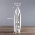 Moderne weiße Keramik Gesichtsvase HP235 im nordischen Stil, Höhe 39cm - Weiß Groß (HP235)