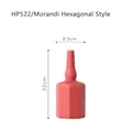 Jarrón hexagonal de cerámica roja Morandi con acabado mate para decoración moderna - Hexagonal HP522 / Rosa Morandi