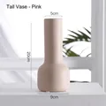 Jarrón cerámico rosa mate moderno estilo Morandi para decoración minimalista - Estilo Alto Rosa