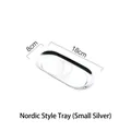 Petit plateau ovale nordique en acier inoxydable argenté pour bijoux 18cm - Petit / Argent