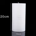 White pillar candle 20cm high smokeless and unscented for Nordic style decor - C29-10*20 Candle (for Large)