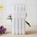Set di 4 candele bianche senza fumo e antigoccia in confezione trasparente - Asta Dritta 20CM / Bianco