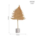 Golden fern leaf metal ornament with terrazzo base, height 28.5cm, Nordic home decor - Fern Leaf-Large
