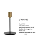 Modern minimalist copper metal candle holder with black base and slender stem design - Small Candle Holder