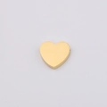 Cuenta de corazón de acero inoxidable dorado pulido para la creación de joyas DIY - Dorado / 11*10mm