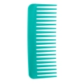 Rectangular turquoise wide-tooth hair comb made of durable plastic for detangling - Light Green
