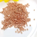 2mm 14K roségoud vergulde knijpkralen met gefacetteerde textuur voor DIY-sieraden - Roségoud Kleurbehoud