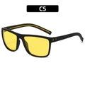 Polarized sports sunglasses in black carbon fiber frame with yellow lenses for cycling - Black Frame - Yellow Lens (C5)