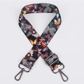 Adjustable crossbody bag strap with colorful butterfly patterns and gunmetal buckles - Pattern 97 (Gunmetal Hook)