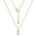 Golden crystal paved alphabet Z pendant necklace with O-chain and lobster clasp - Letter Z (XL00063-Z)