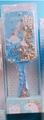 Blue unicorn paddle brush with colorful beads and rainbow print in gift box packaging - 1821 Blue Whale (PVC Box)
