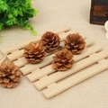 Five pieces of natural dried brown pine cones for rustic home decor and DIY crafts - 4-5CM Chinese Red Pinecone