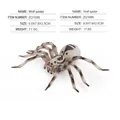 Realistic wolf spider animal model toy in beige with brown markings, size 9.5cm - Wolf Spider ZQ1686