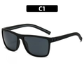 Men's sport polarized sunglasses with black honeycomb frame and grey lenses style C1 - Black Frame - Grey Lens (C1)
