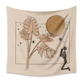 Bohemian tapestry featuring a modern skeleton prayer and monstera leaf art design - 73X95CM Brushed Style / Mld (59)-Praying Skeleton Monstera