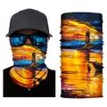 Sunset lighthouse oil painting magic bandana and thermal seamless neck gaiter - S267 Lighthouse Oil Painting