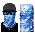 Blue water ripple pattern thermal magic scarf and seamless neck gaiter for cycling - S271 Blue Water Ripple