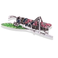 Grasshopper insect brooch with colorful rhinestones on green enamel leaf - YNCP316 Black Grasshopper