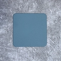 Nordic style waterproof dark blue faux leather placemat with textured litchi pattern - Square Coaster 10cm / Blue