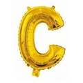 Golden letter C aluminum foil balloon for 16-inch wedding decoration events - Bright Gold C