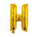 16 inch shiny golden letter H aluminum foil balloon for wedding party decoration - Bright Gold H