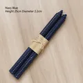 Set of 2 navy blue beeswax taper candles with honeycomb texture 25cm in height - Navy Blue Honeycomb Textured Beeswax Candles (2-Pack)
