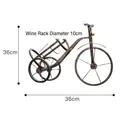 Vintage bronzen fiets wijnrek decoratieve metalen flessenhouder 36cm hoogte tafel - Westerse Fiets Wijnrek / Brons